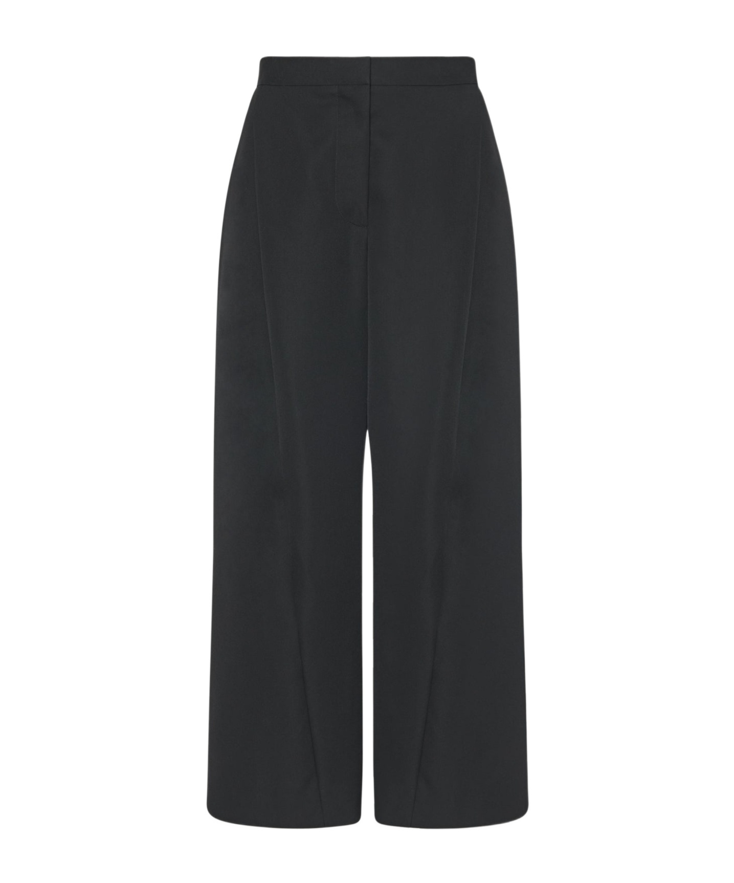 The Row Wide-leg Wool Casual Pants In Black