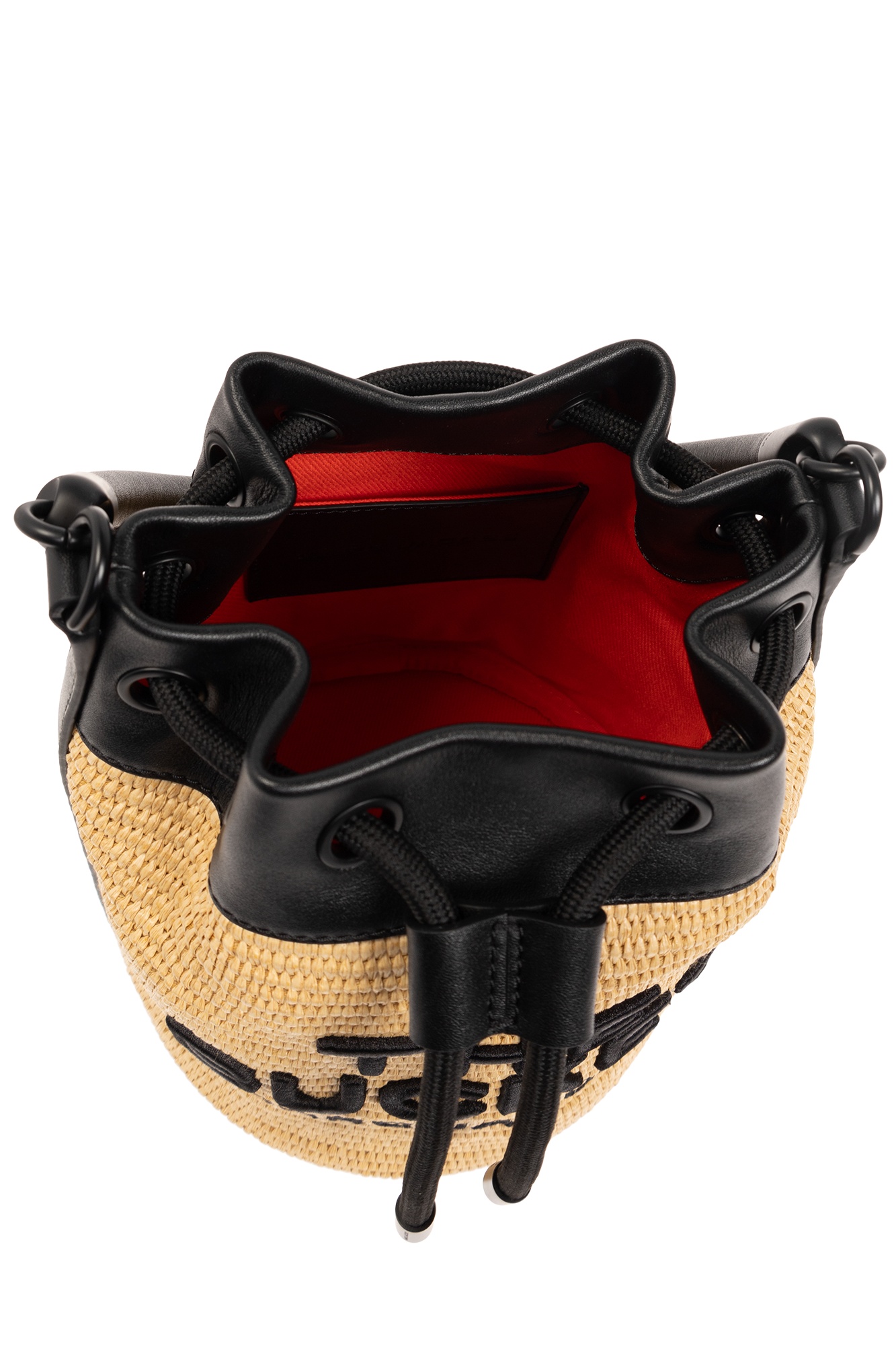 Marc Jacobs The Bucket Raffia Effect Bag In Nude