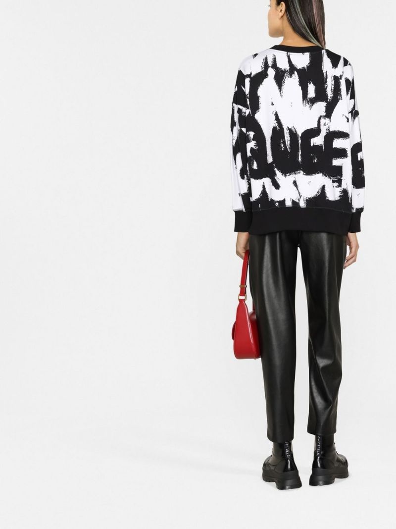 Alexander Mcqueen Graffiti Pint Sweatshirt In Black