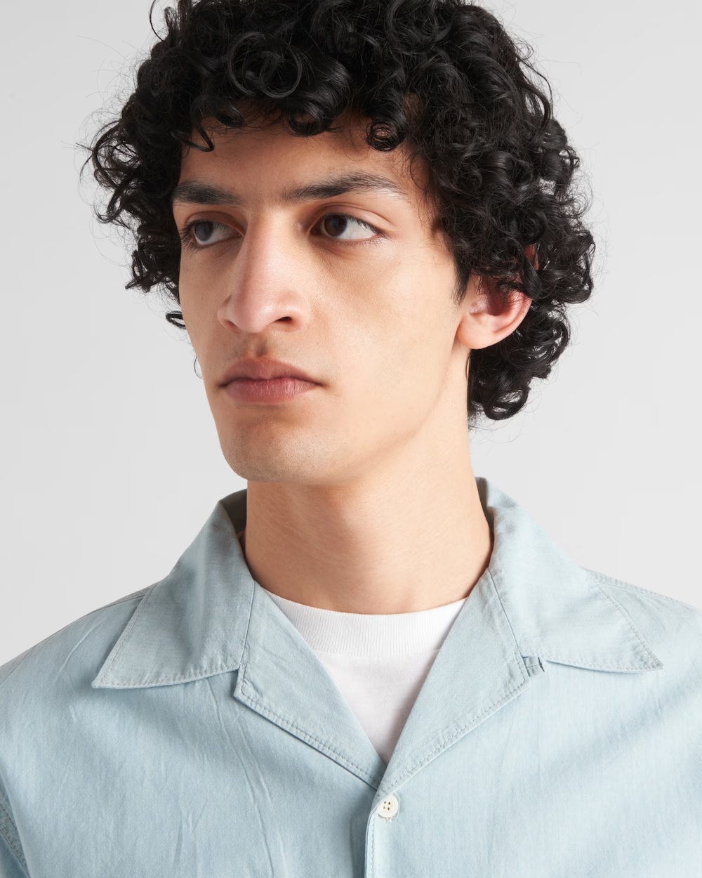 Prada Chambray Shirt In Blue