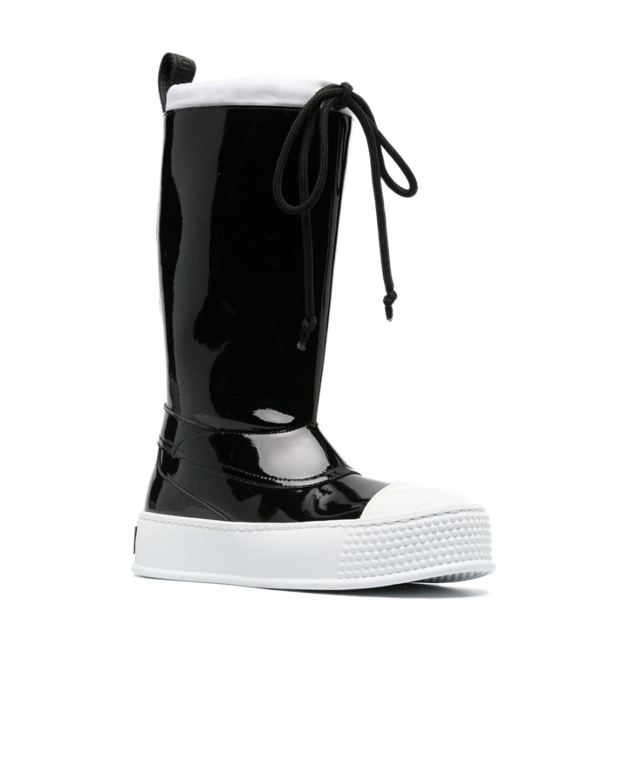 Moschino Rubber-toecap Platform Boots In Black