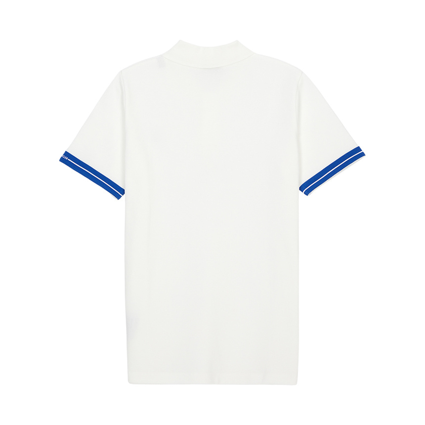 Moncler Lapel Short Sleeve Polo Shirt In White