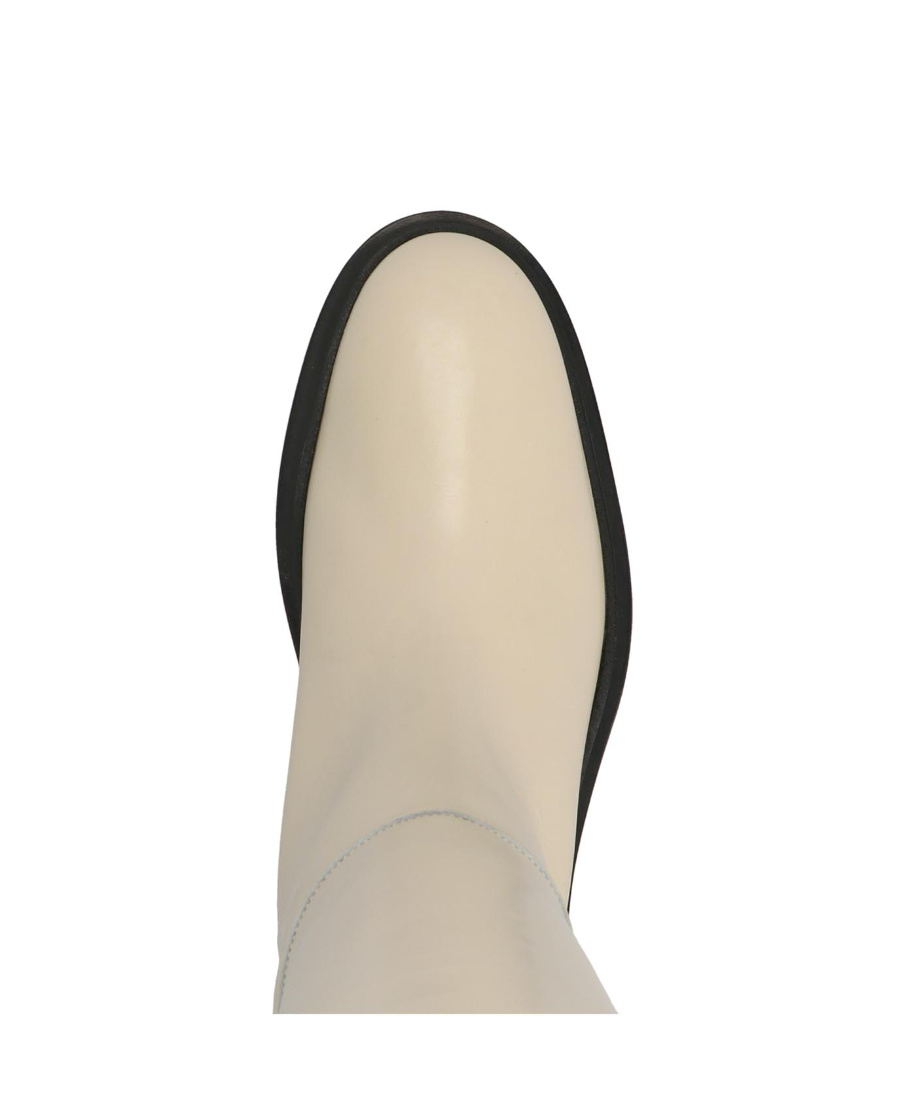 Jil Sander Off-white Riding Tall Boots In Nude