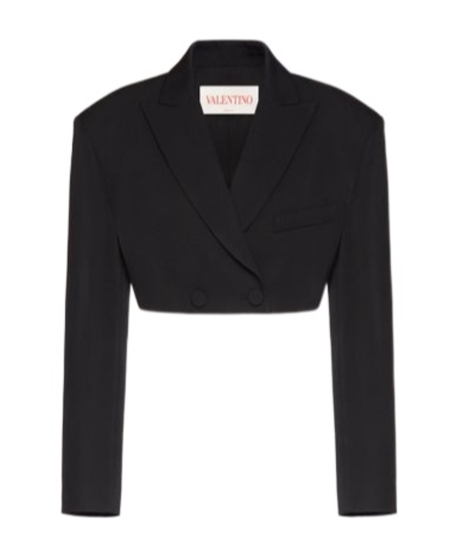 Valentino Blazer Aus Grisaille Frau Schwarz 42 In Black