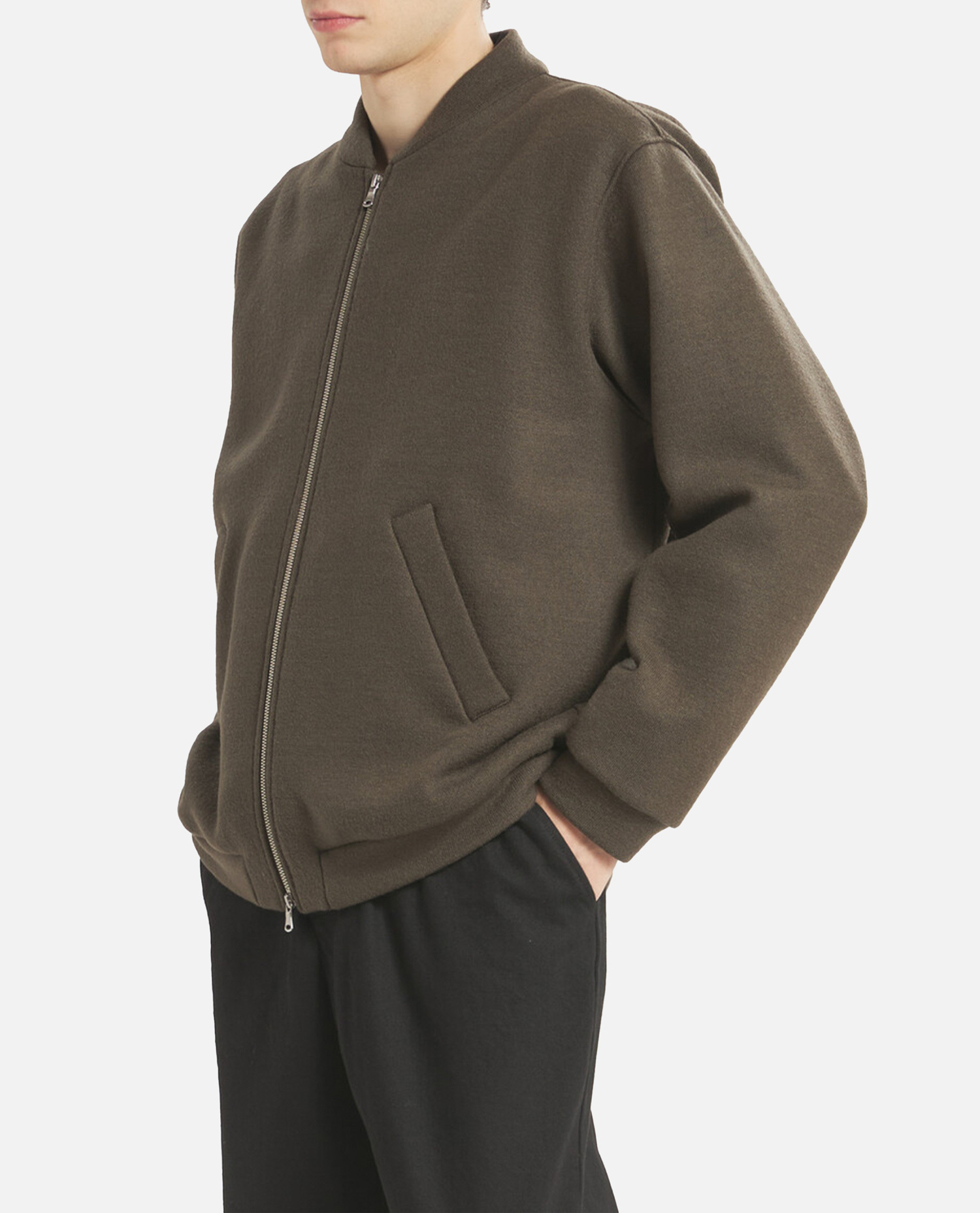Barena Venezia Capospalla Bomber Zip Gabier Lanoso 98 Lana 2 Elastan Jackets Green In Brown