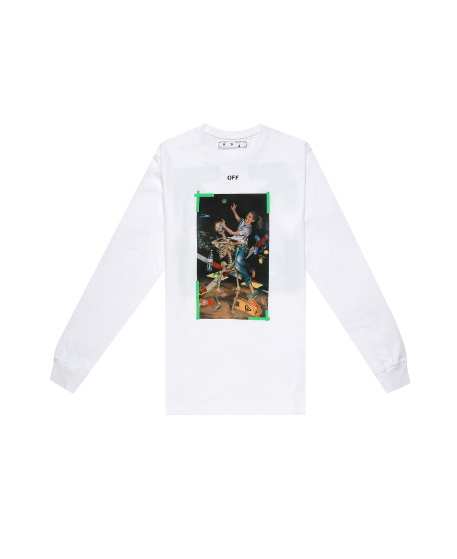 Off-white Graphic-print Cotton T-shirt In White