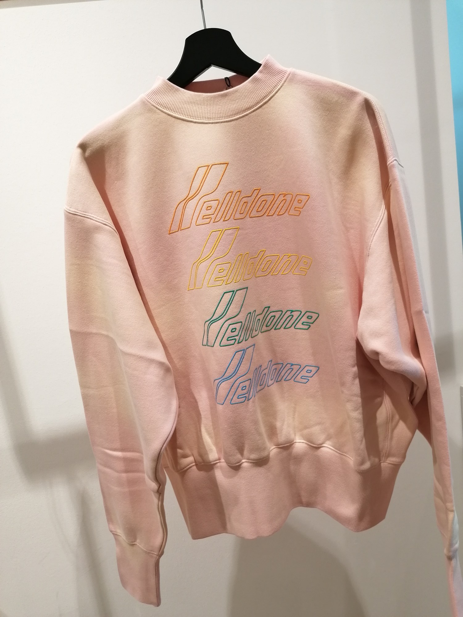 We11 Done Logo Sports Sweater In Pink