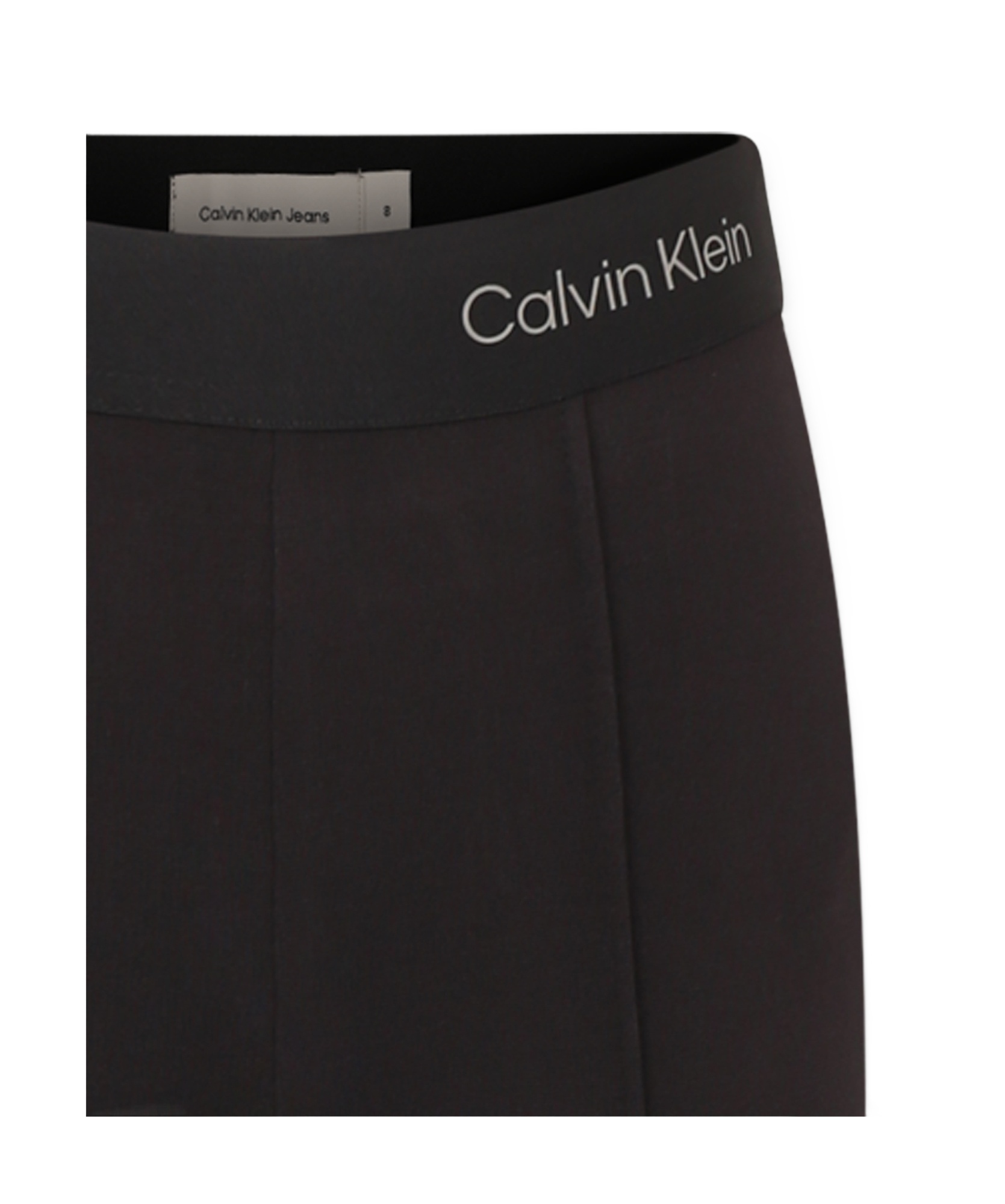 Calvin Klein Elastic Waist Flared Pants In Black