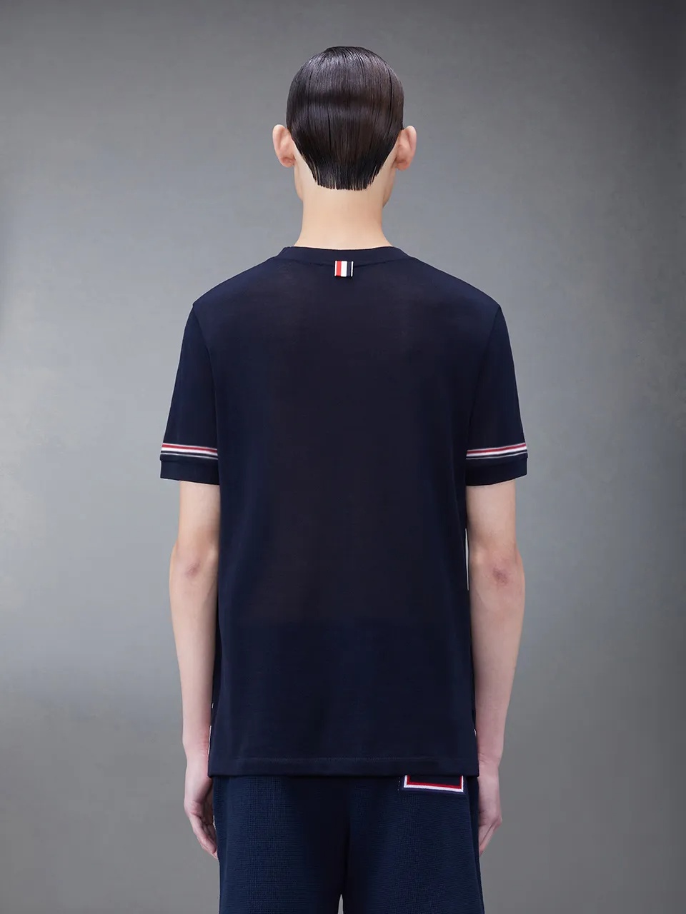 Thom Browne Polo Shirt With Lapel Short Sleeve In Black