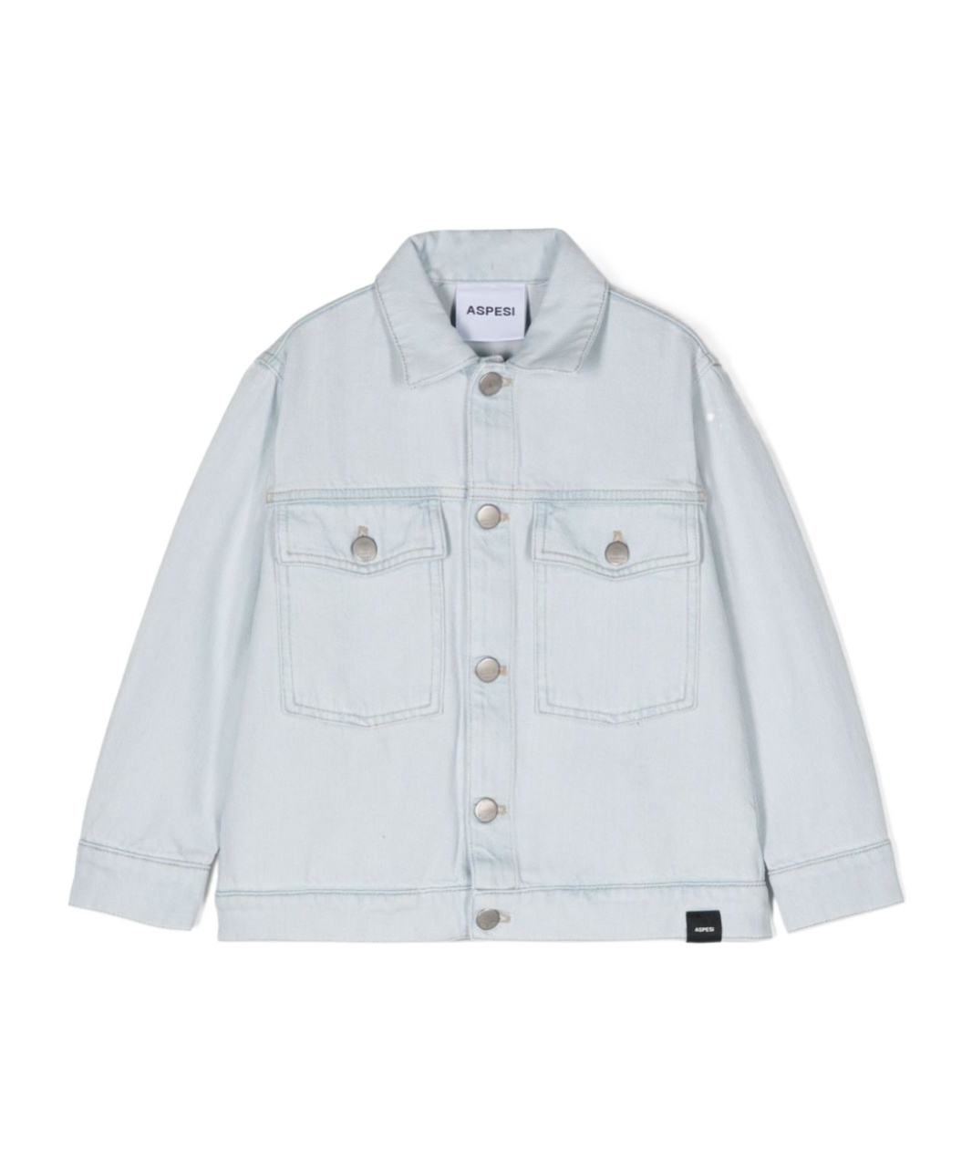 Aspesi Button-up Denim Jacket In White