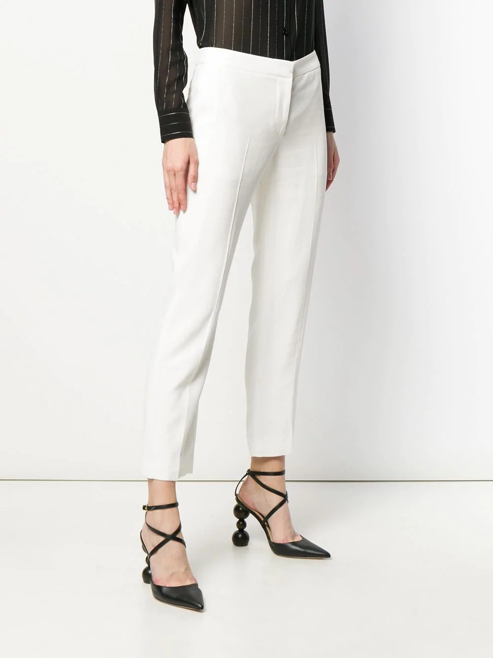 Alexander Mcqueen Kickback Trousers In White