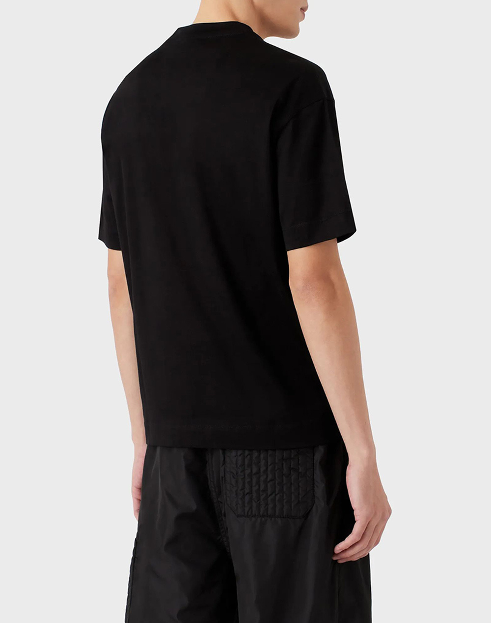EMPORIO ARMANI LOGO-PATCH COTTON T-SHIRT