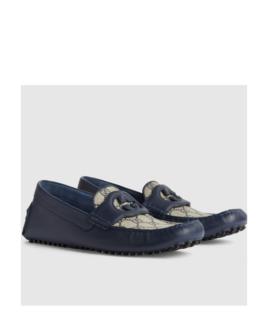 Gucci Interlocking G Driver Loafers In Black