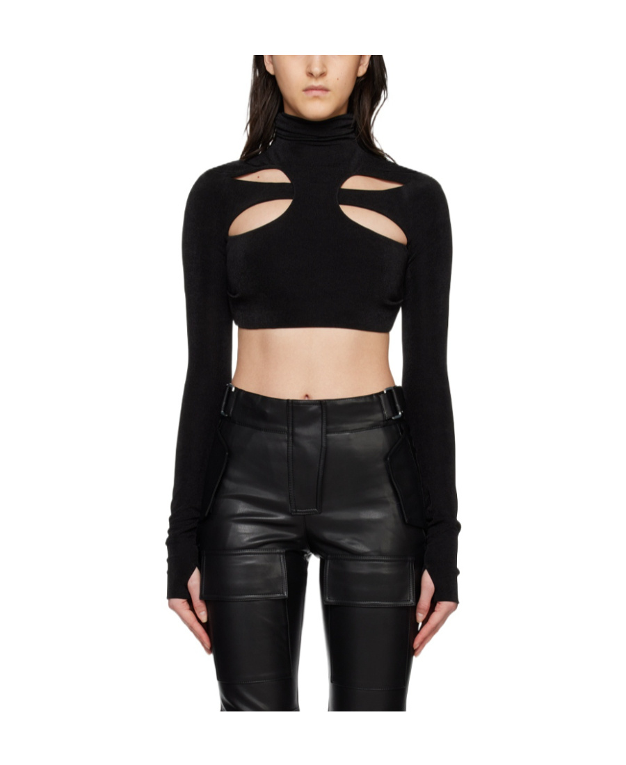 Misbhv High-neck Long-sleeved Sweater In Black