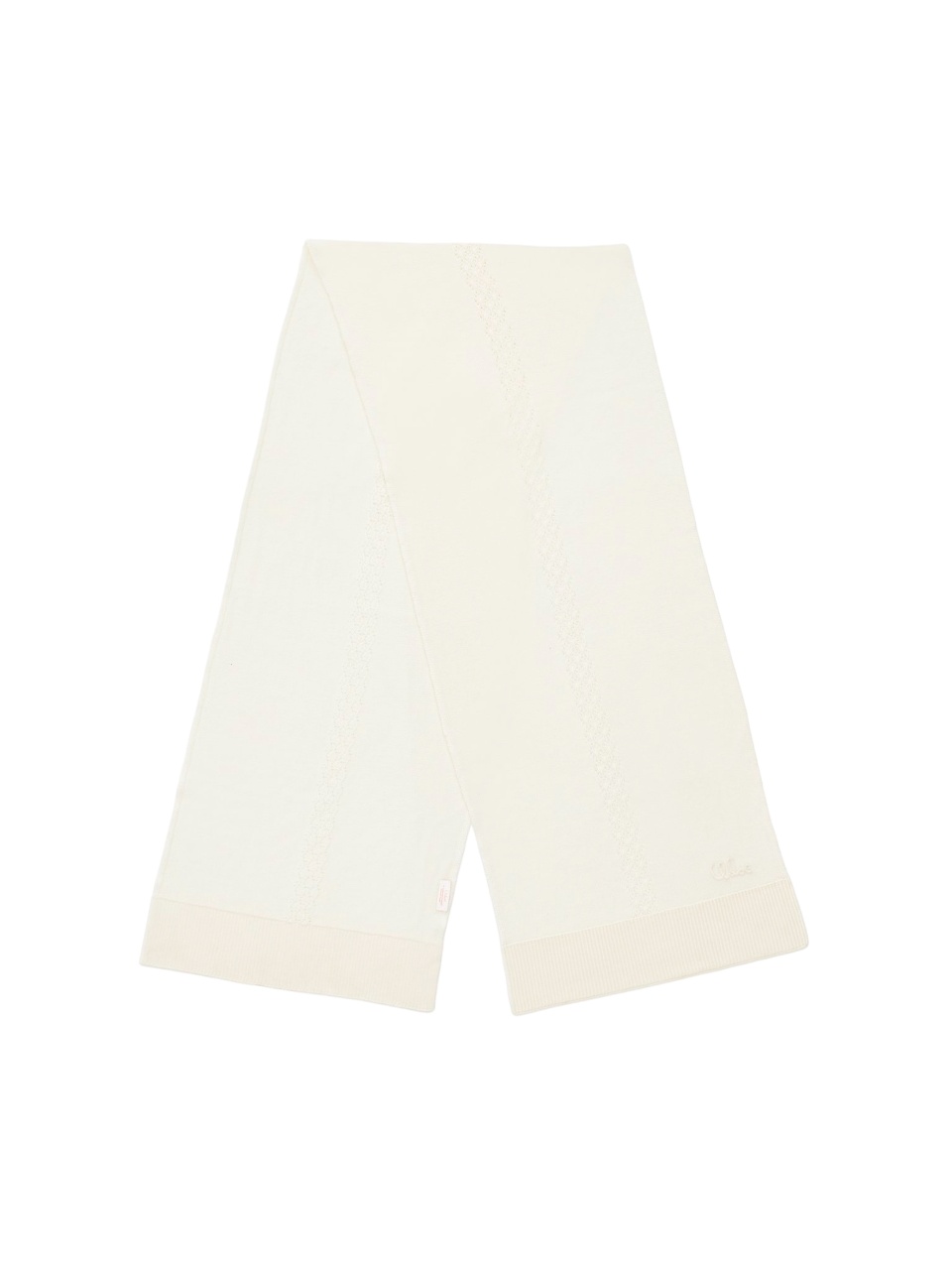 Chloé Jacquard Scarf In White