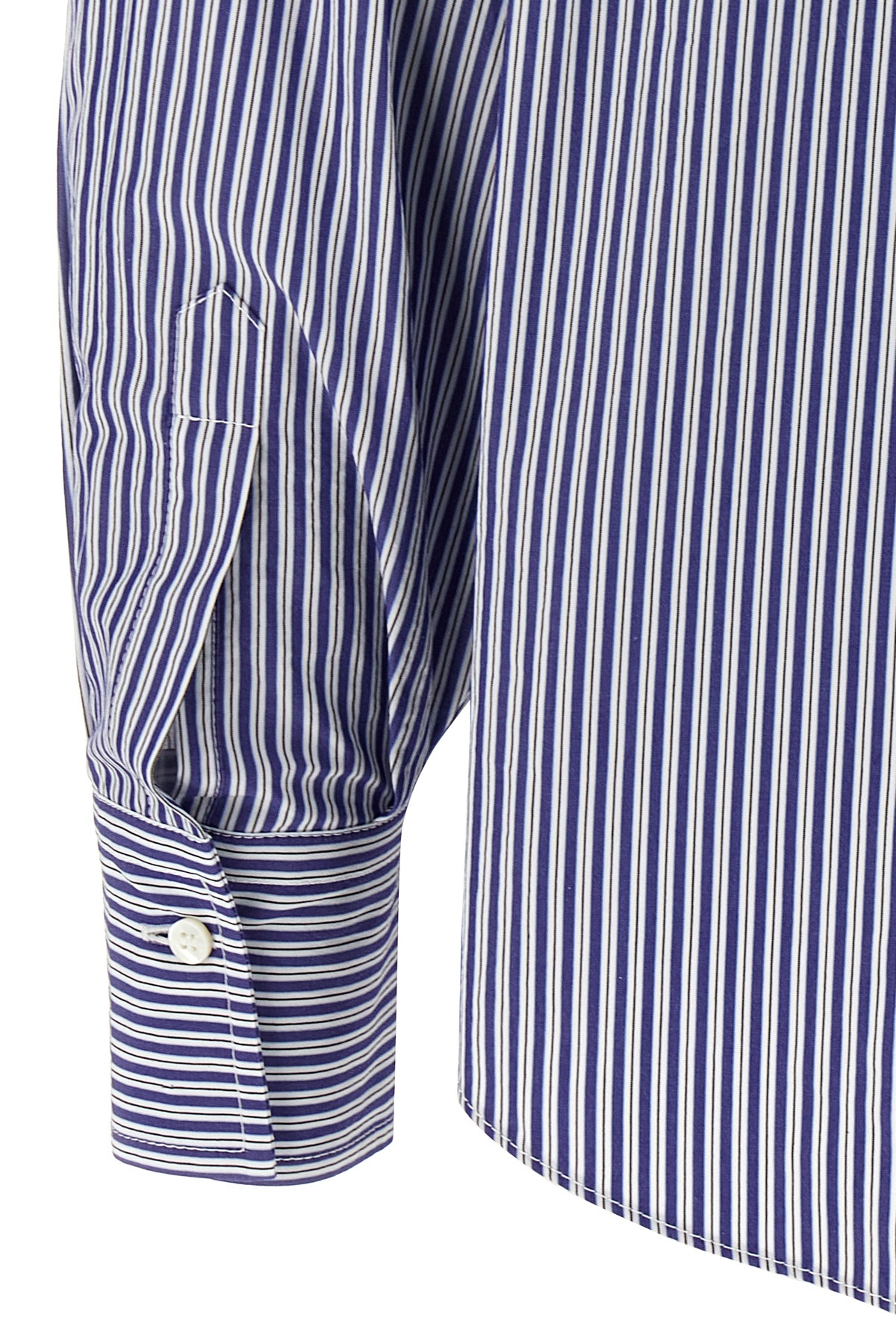 Brunello Cucinelli Monile Striped Shirt Shirt And Blouse Multicolor In Blue