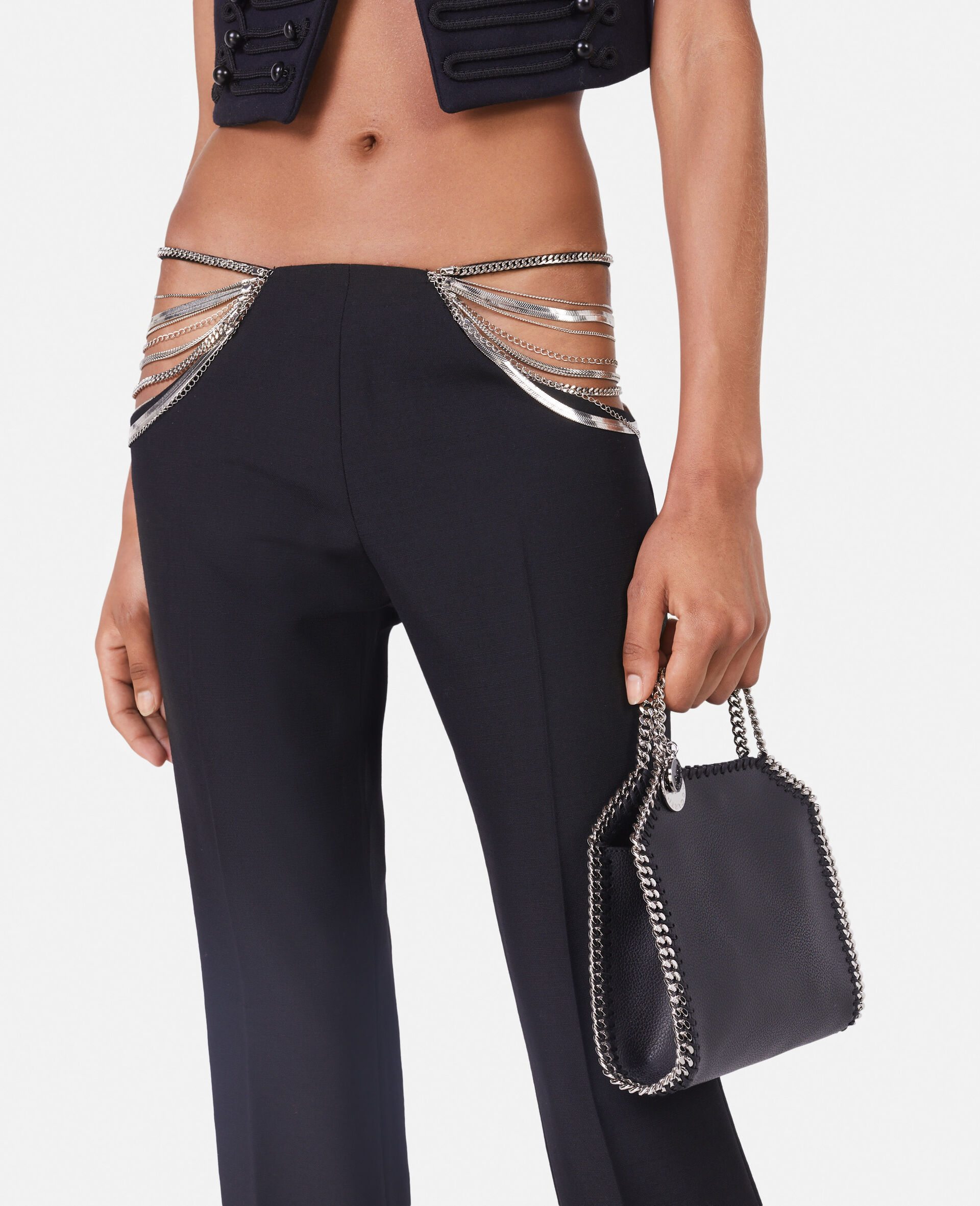 Stella Mccartney Women Falabella Mini Tote Bag In Black