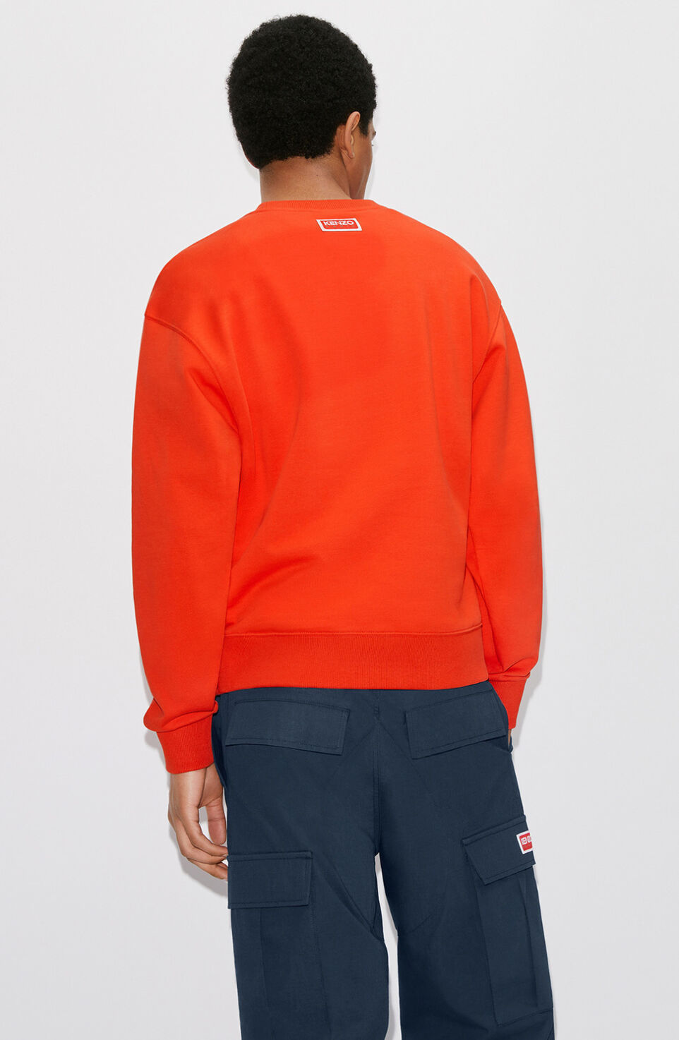 Kenzo Logo Embroidered Crewneck Sweatshirt In Red