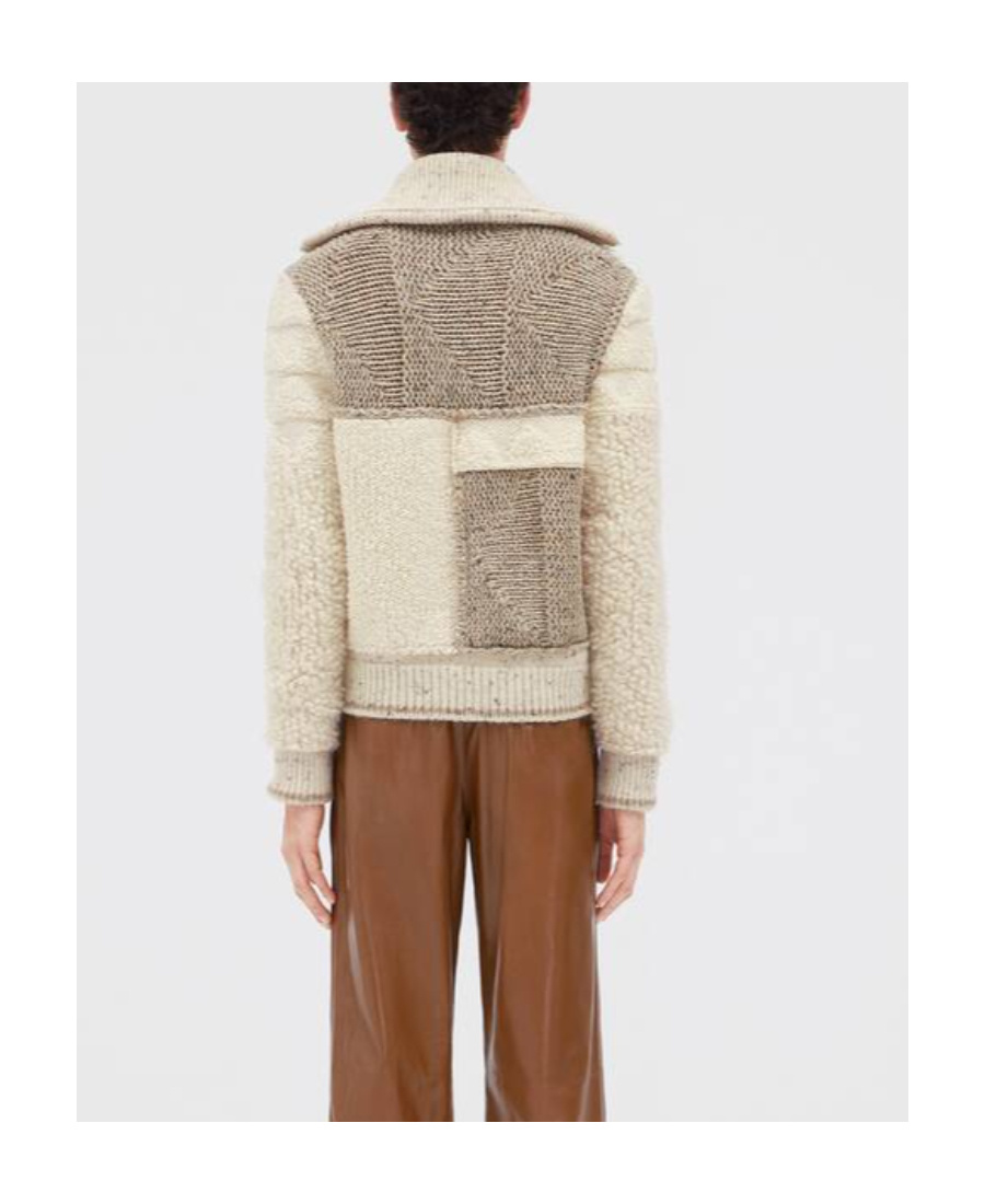 Bottega Veneta Sewn Cardigan In Nude