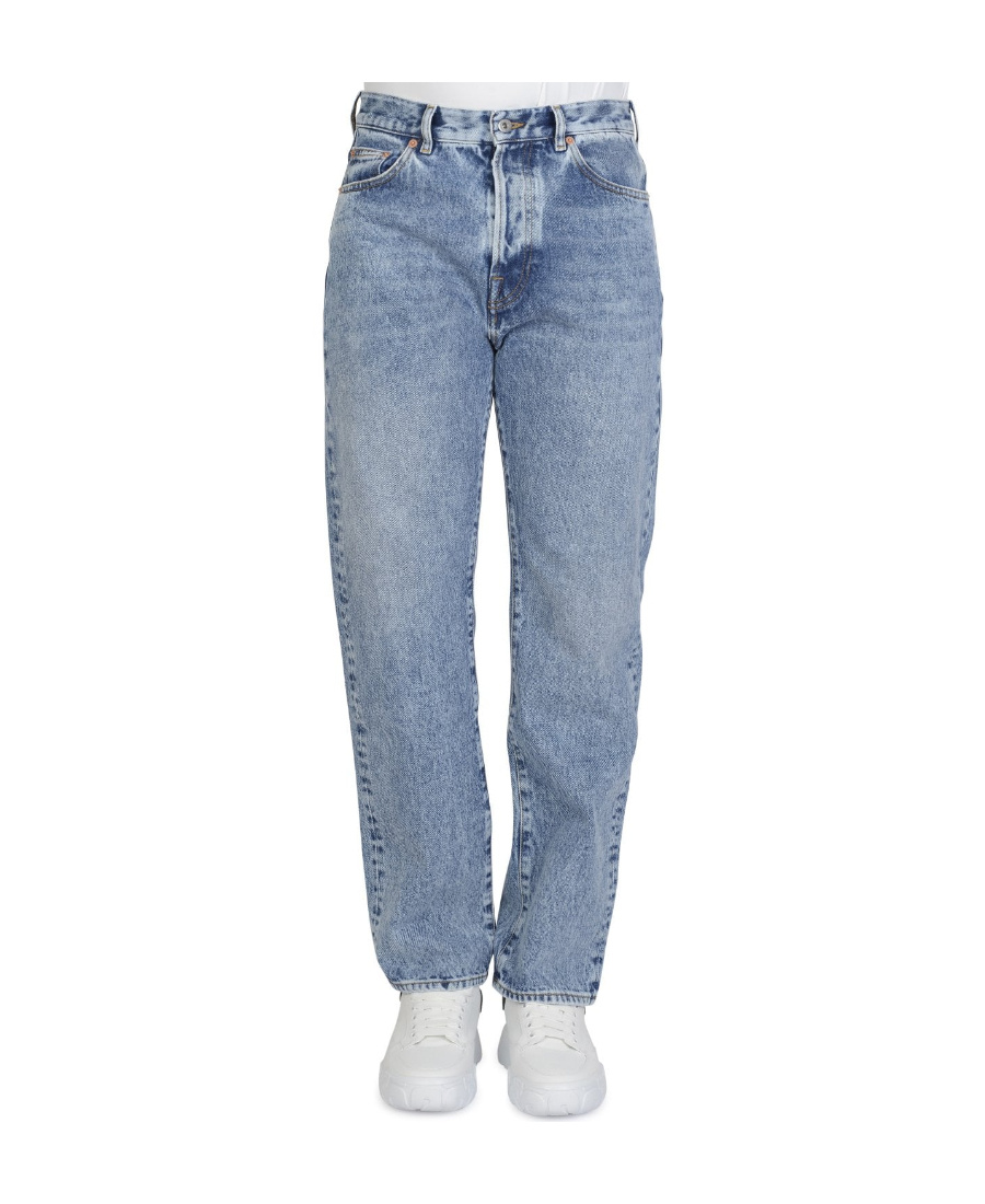 Valentino Vlogo Straight-leg Jeans In Blue