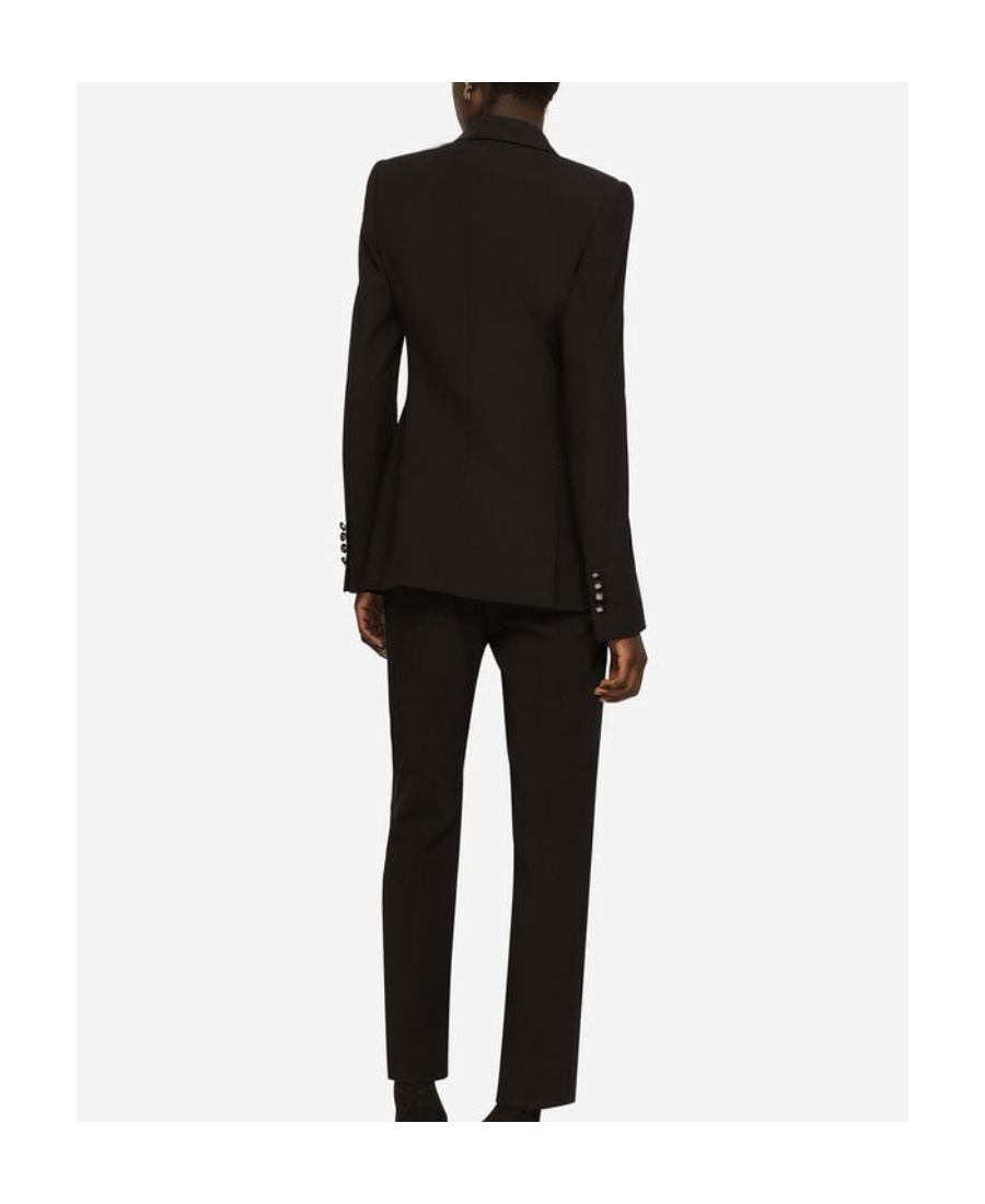Dolce & Gabbana Satin And Duchesse Tuxedo Jacket In Black