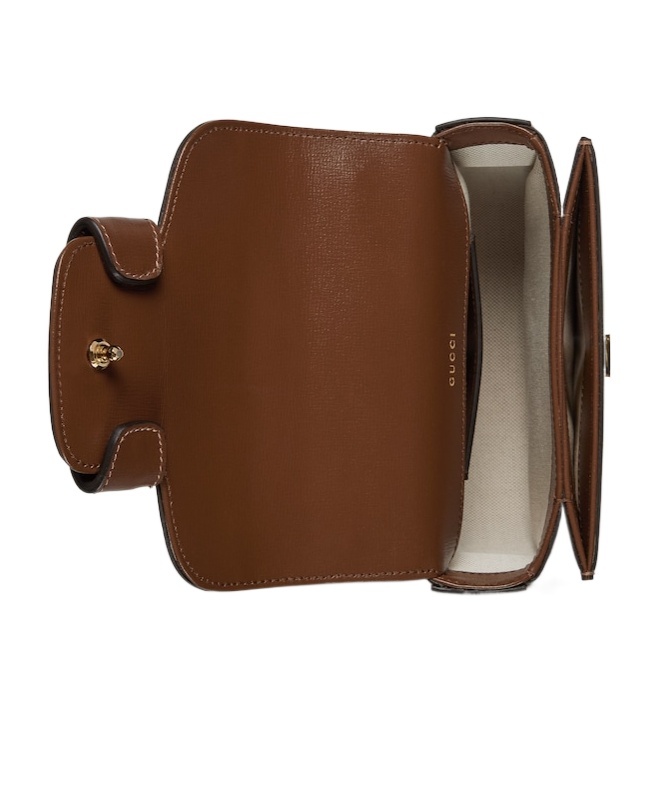 Gucci Mini Leather Horsebit 1955 Shoulder Bag In Brown