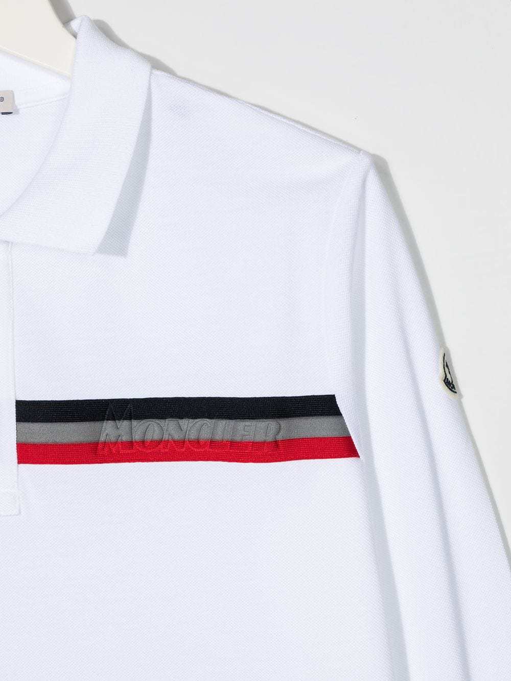 Moncler Whitels Long-sleeve Polo Shirt In White