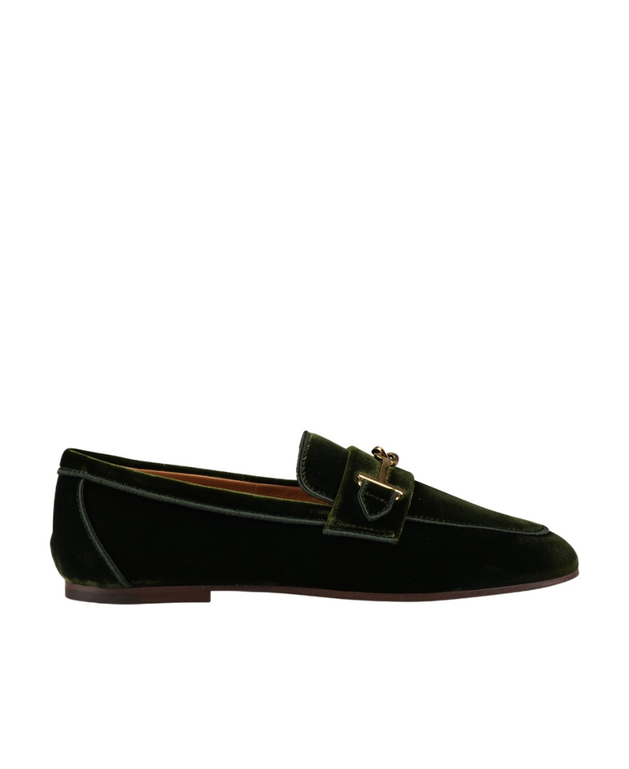 Tod's Velvet Loafers Gold-tone Hardware In Black