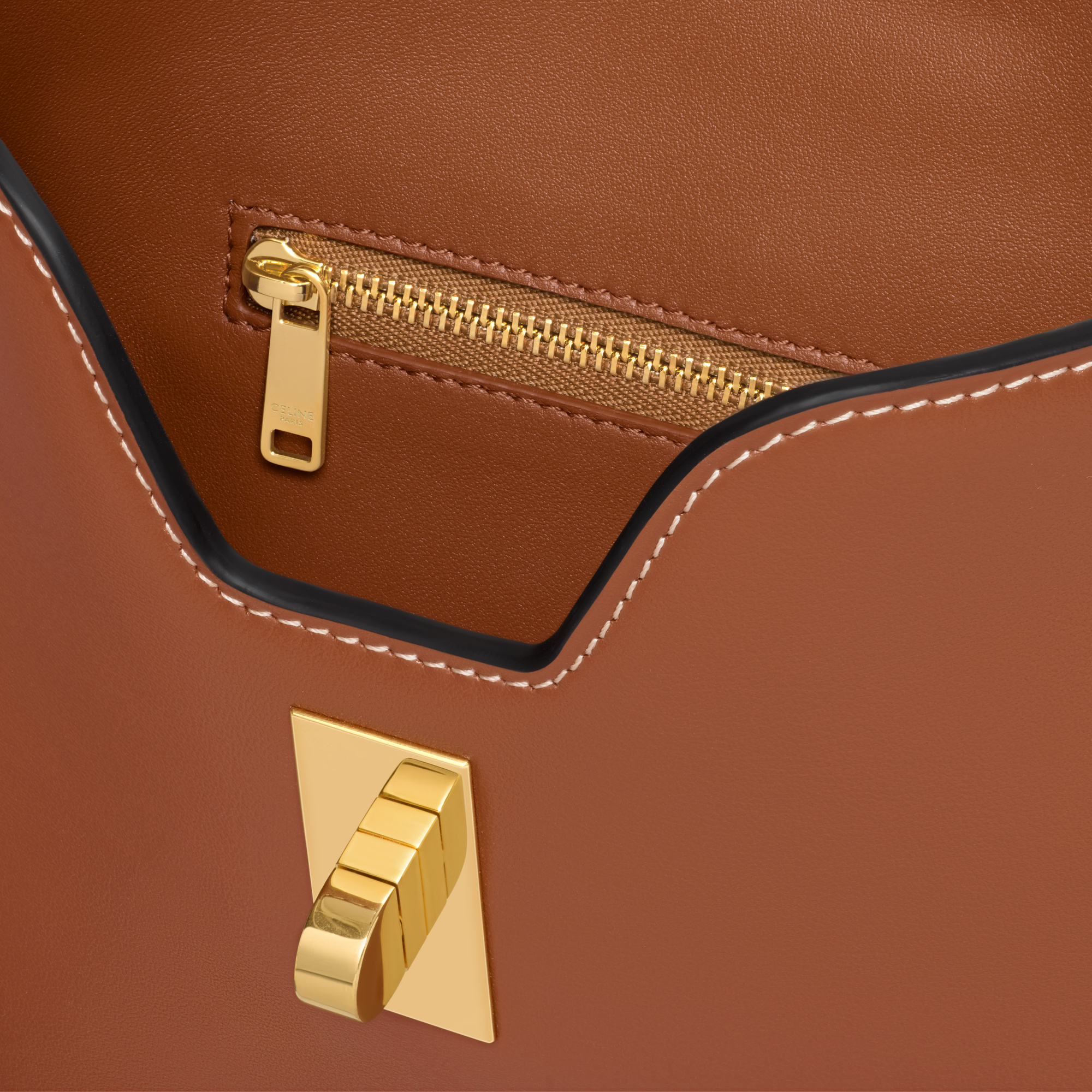 Celine Camille 16 Medium Soft Bag In Smooth Calfskin In Brown