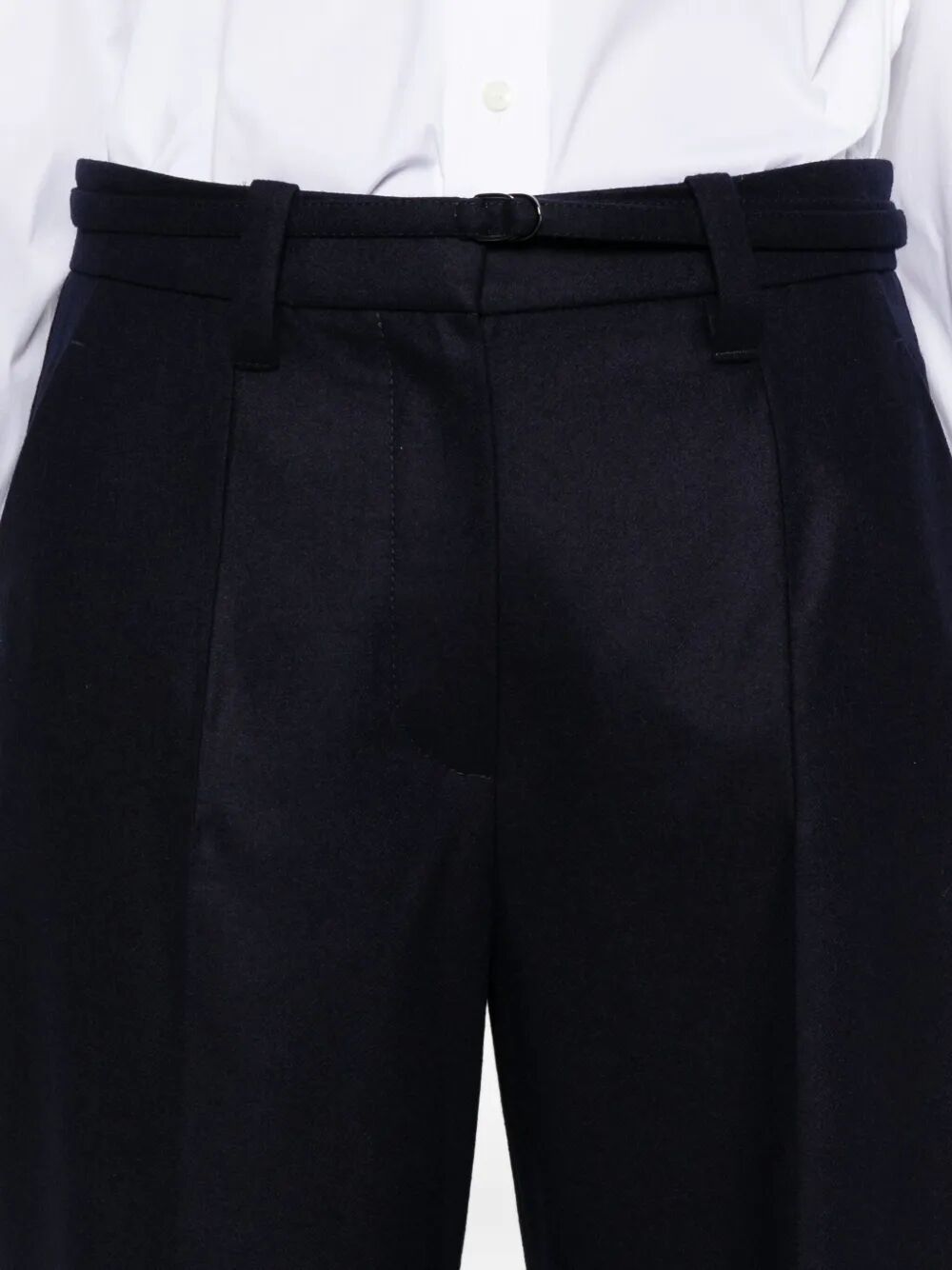 Brunello Cucinelli Pleated-wool Trousers In Black
