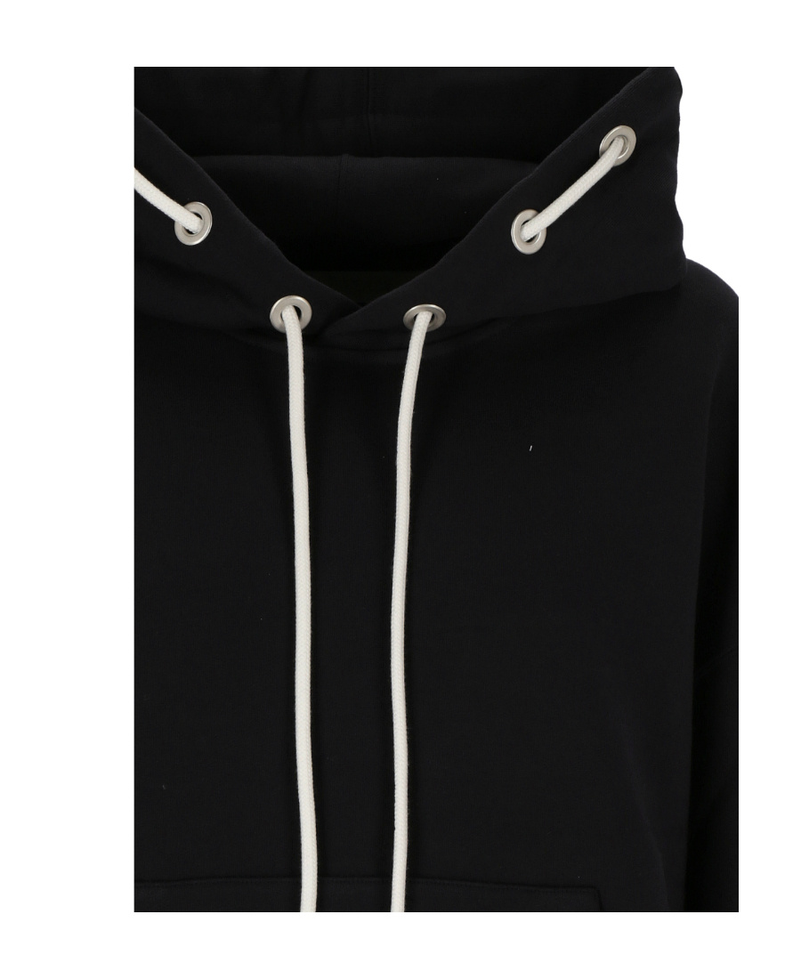 Palm Angels Cord Drawstring Hoodie In Black