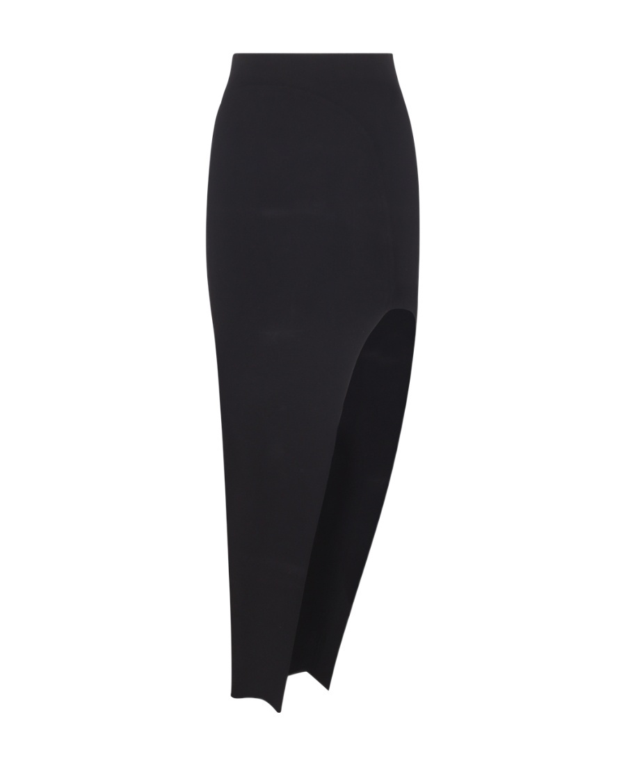 Rick Owens Slit-detailed Midi Skirt In Black