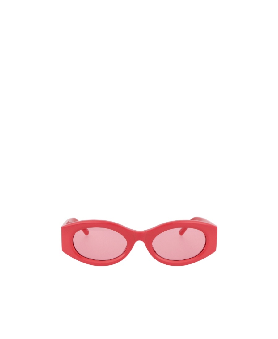 Attico Berta Oval Acetate Sunglasses In Pink