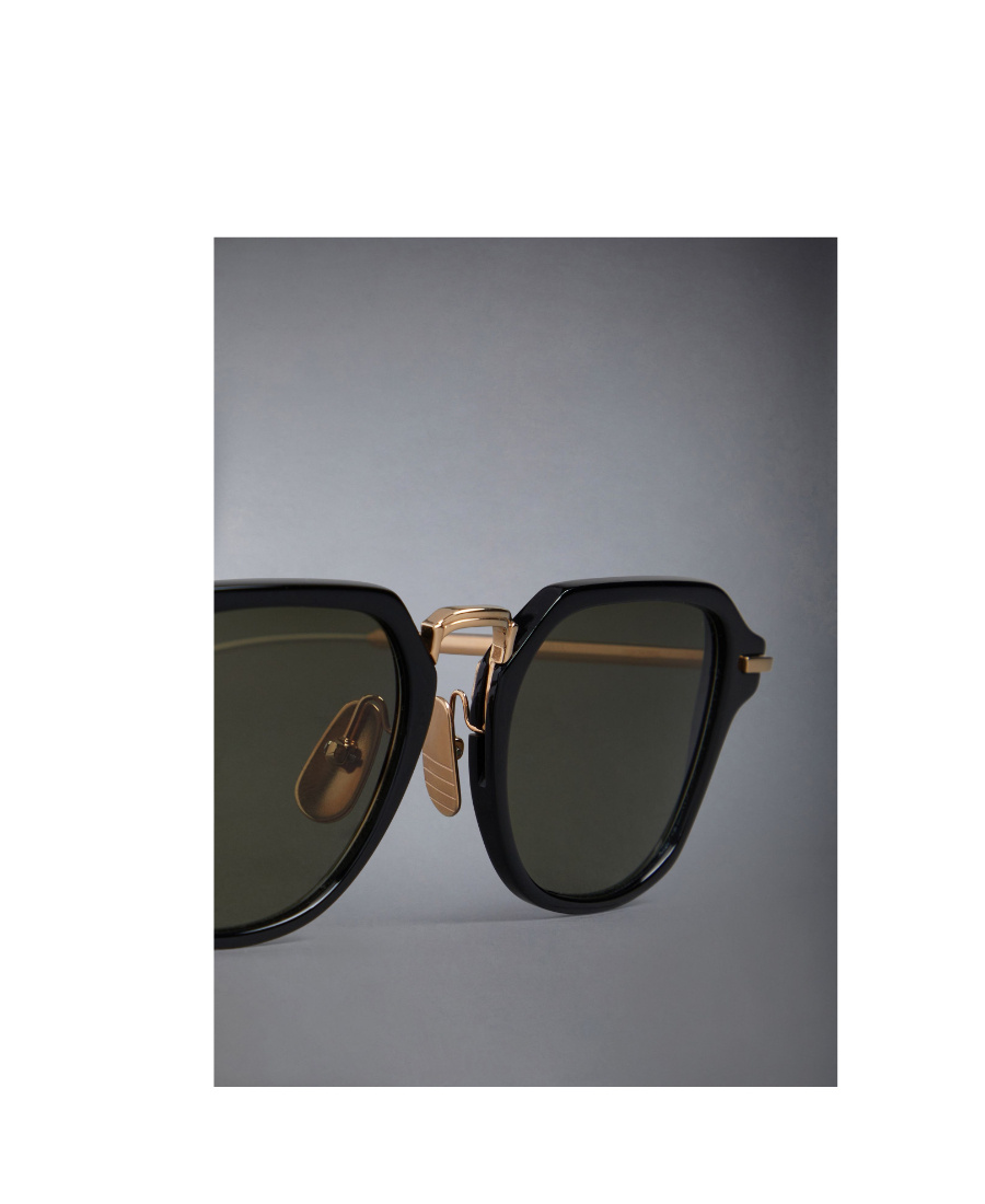 Thom Browne Geometric-frame Tinted Sunglasses In Black