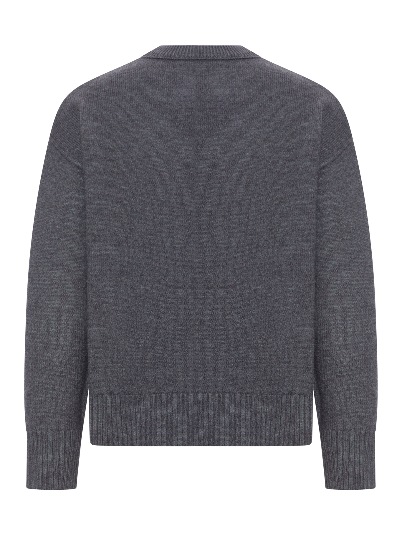 Ami Alexandre Mattiussi Long Sleeve Sweater In Gray