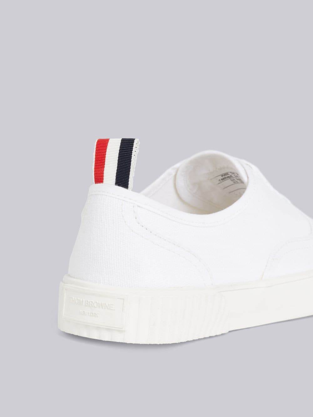 Thom Browne Heritage Canvas Sneakers In White