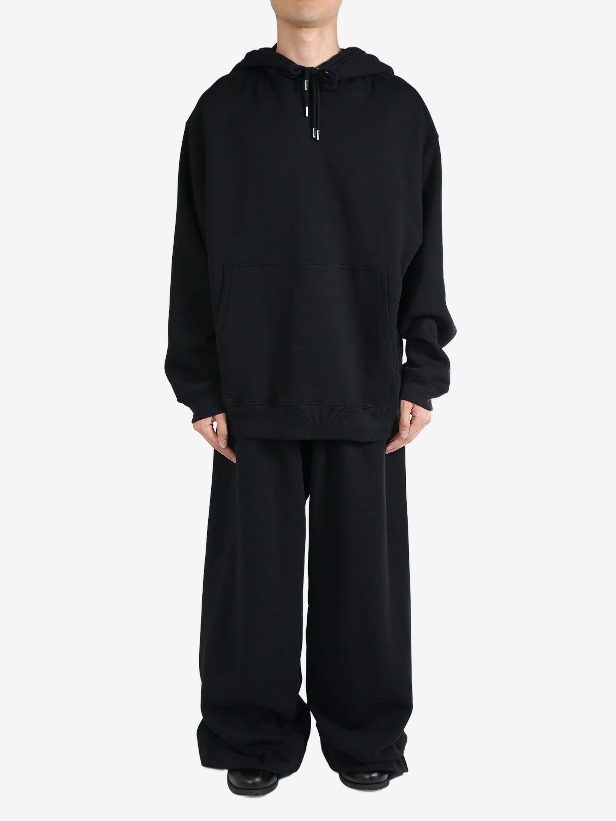 Dries Van Noten Drawstring Hooded Hoodie In Black