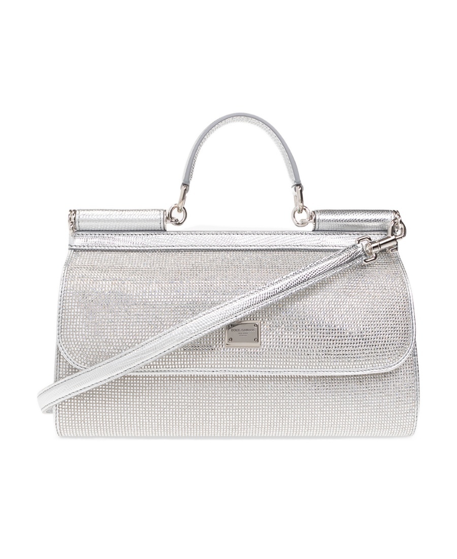 Dolce & Gabbana Kim Dolcegabbana Sicily Metallic Bag In White