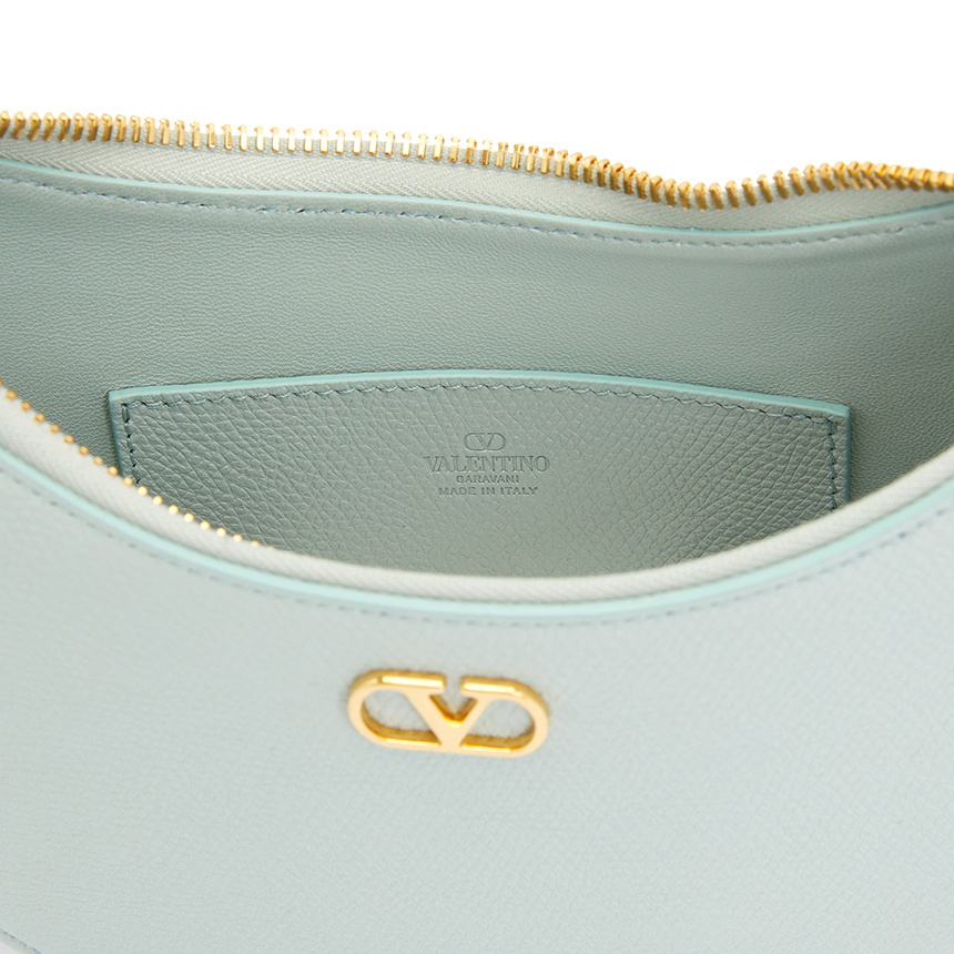 Valentino Zippered Shoulder Bag In White