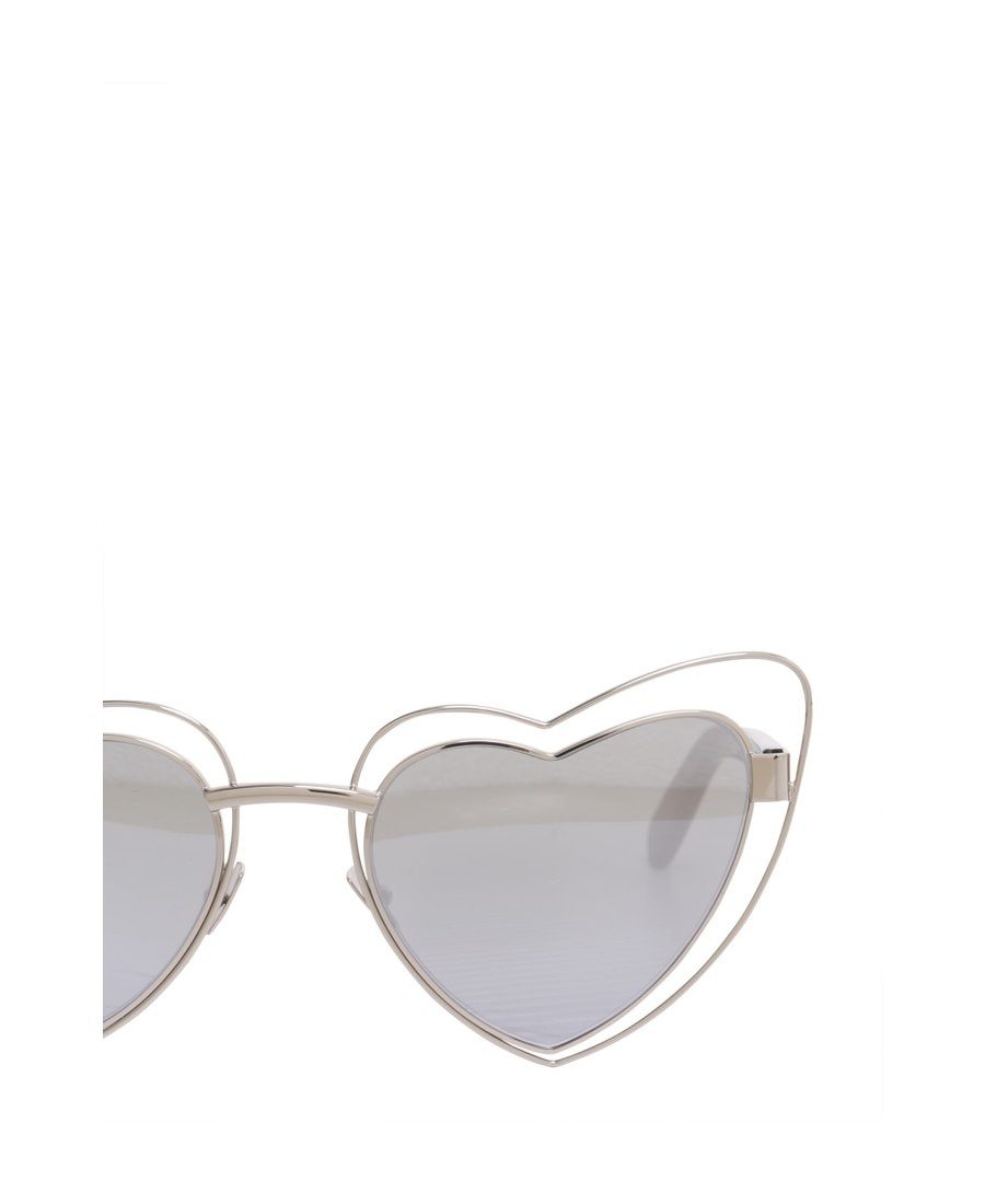 Saint Laurent Loulou Heart-shaped Sunglasses In Gray