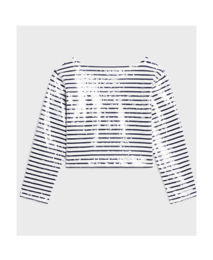 Celine Striped Sweater In White