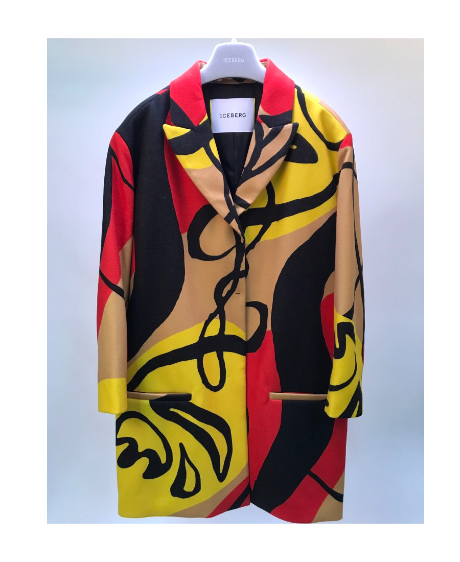 Iceberg Long-sleeved Coat In Black