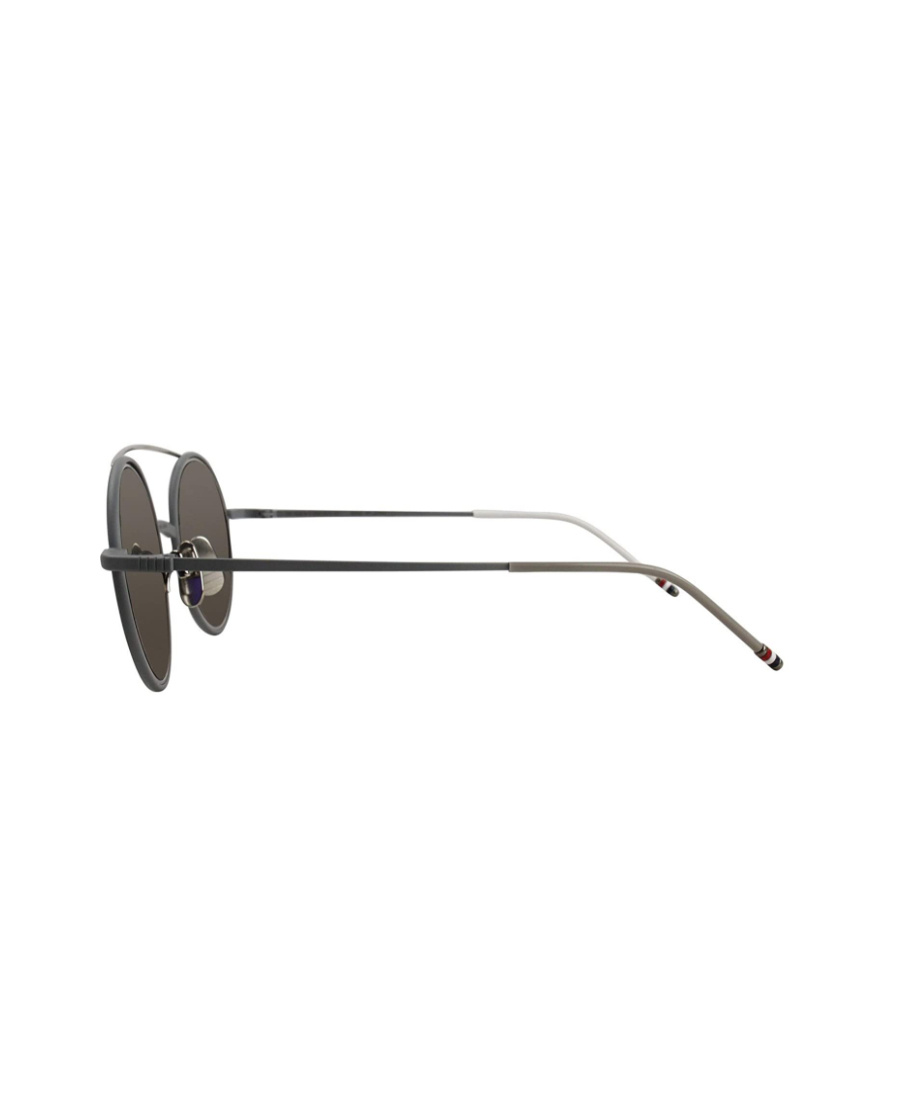 Thom Browne Matte Round Sunglasses In Gray