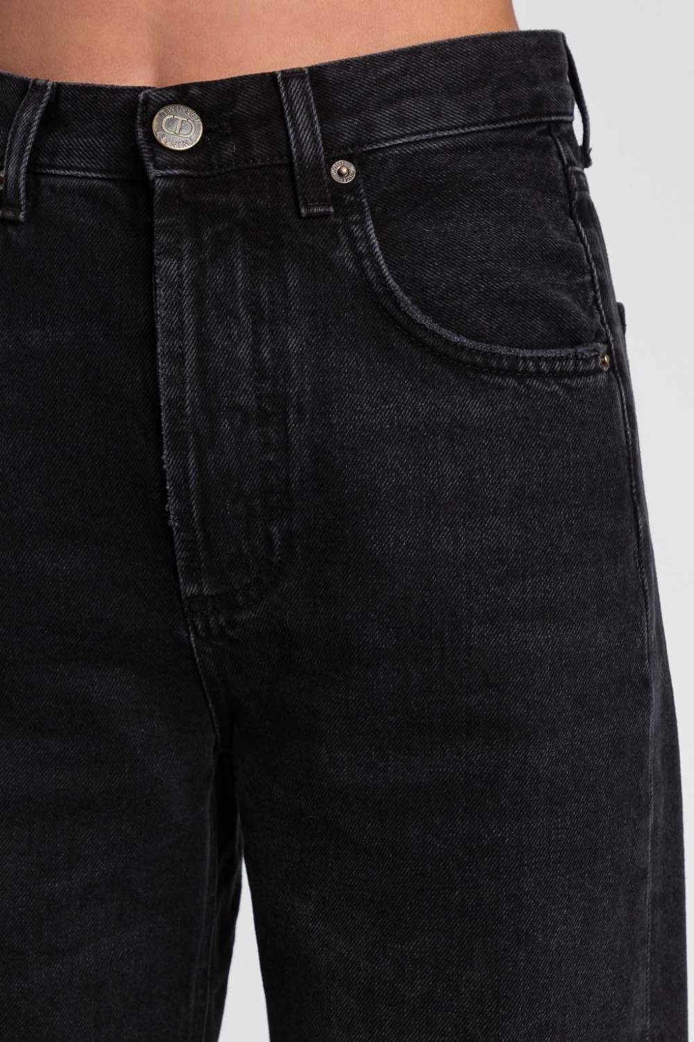Twinset Wide-leg Jeans In Black