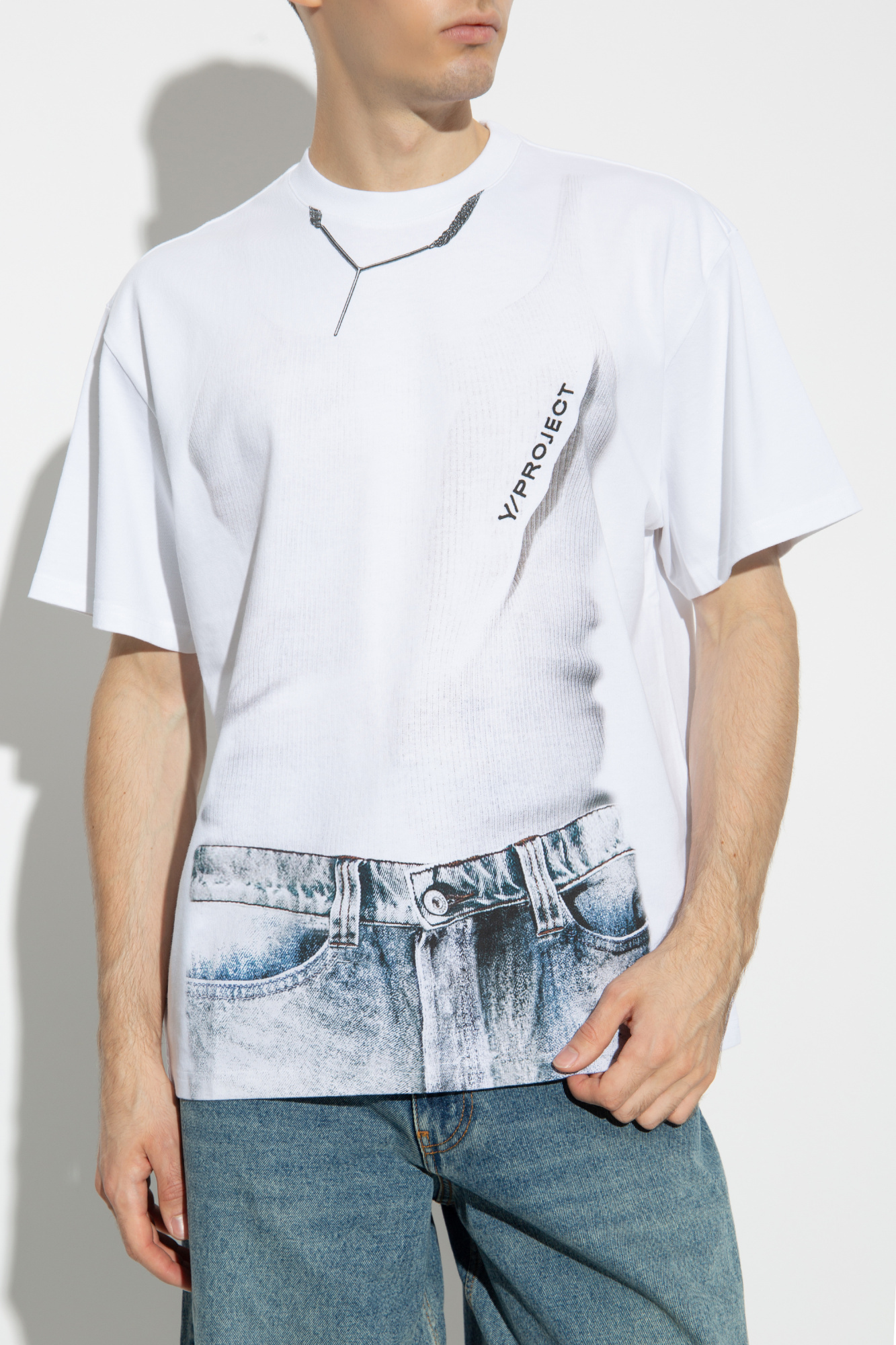 Y/project Graphic-print T-shirt In White