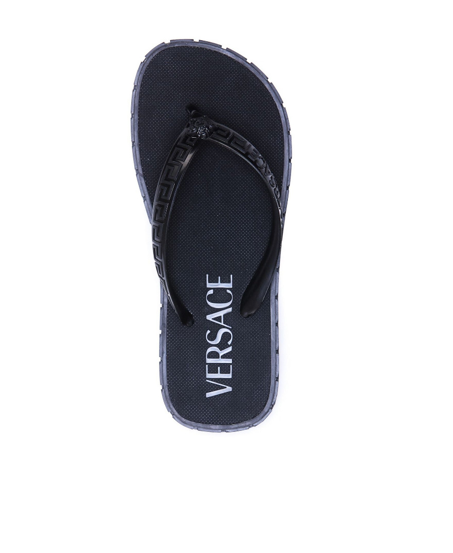 VERSACE GRECA-MOTIF FLIP FLOPS