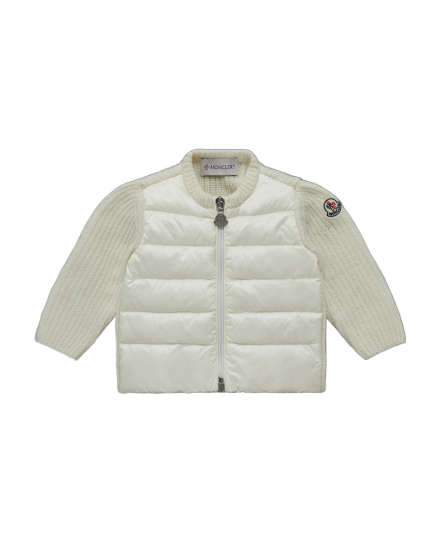 Moncler Logo-patch Padded Jacket In White