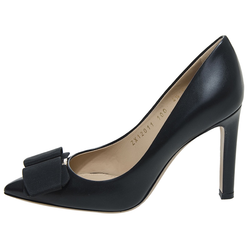 Ferragamo Bow-tie High Heels In Black