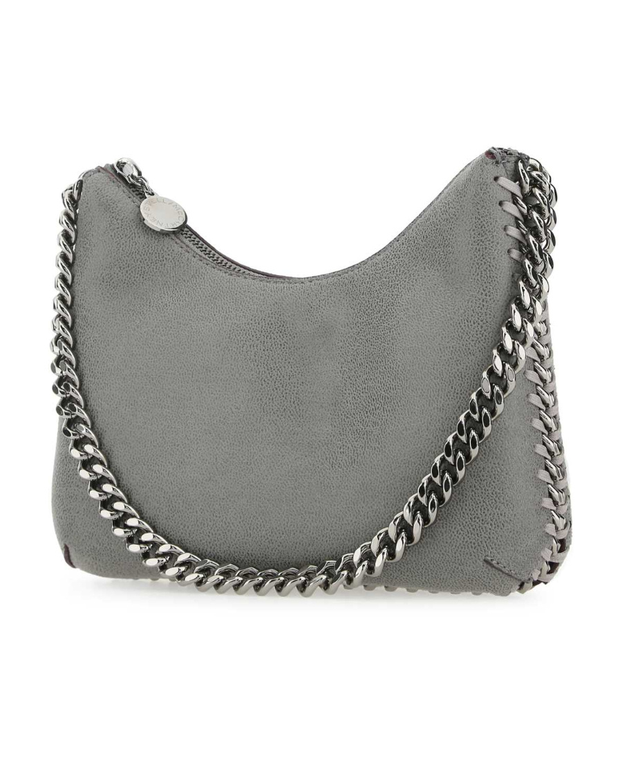 Stella Mccartney Mini Falabella Zip Shoulder Bag In Gray