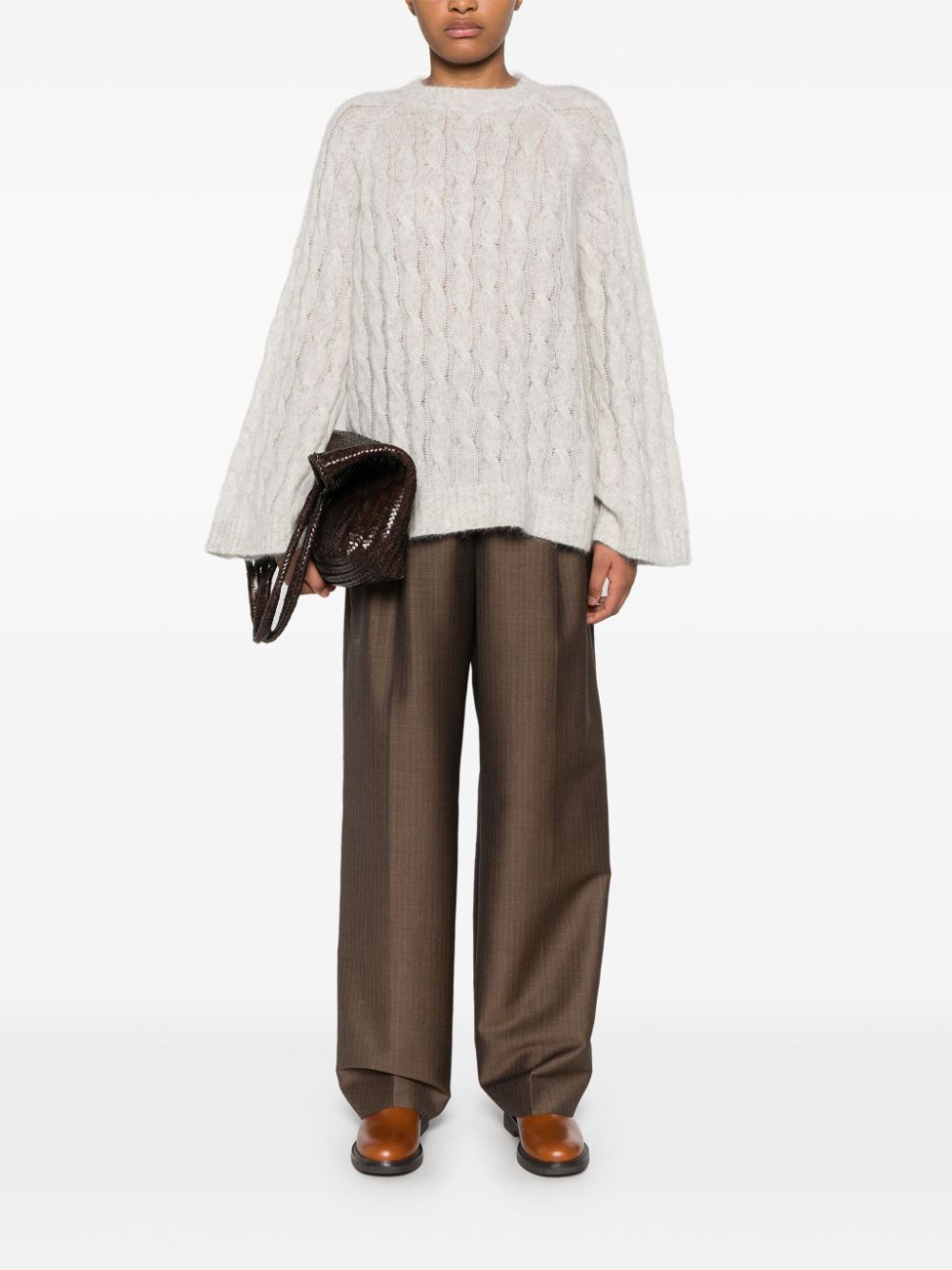 Brunello Cucinelli Cable-knit Sweater In White